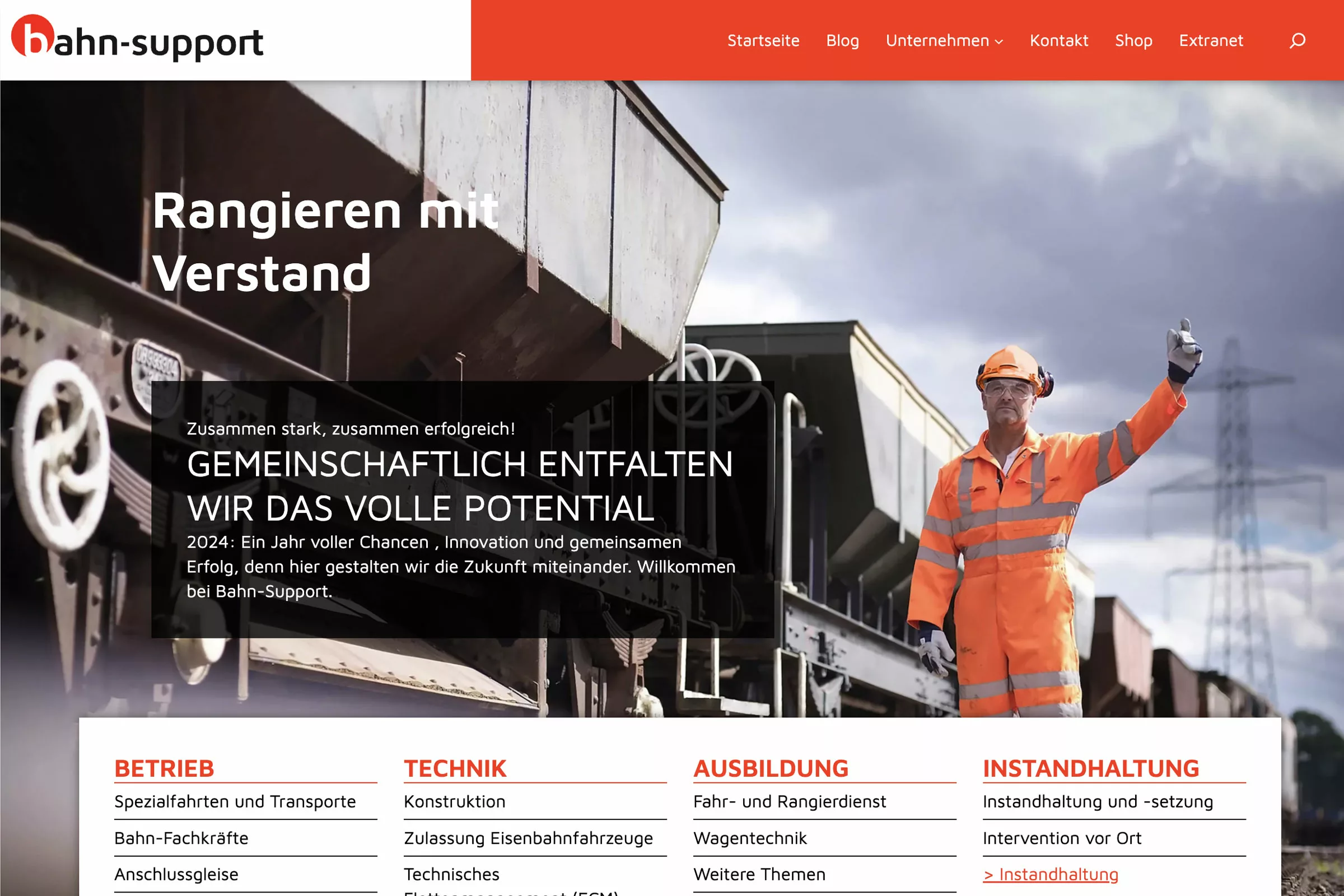 Neuentwicklung einer Website mit vorgegebenem Design und Shop-Integration